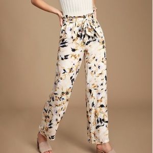 O’Neill Alli White Floral Print Wide-Leg Pants